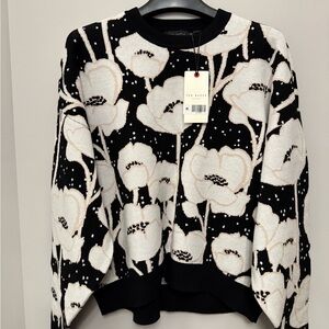 Ted Baker Women’s Cropped Jacquard Knitted Sweater Size TB2 US 6-8